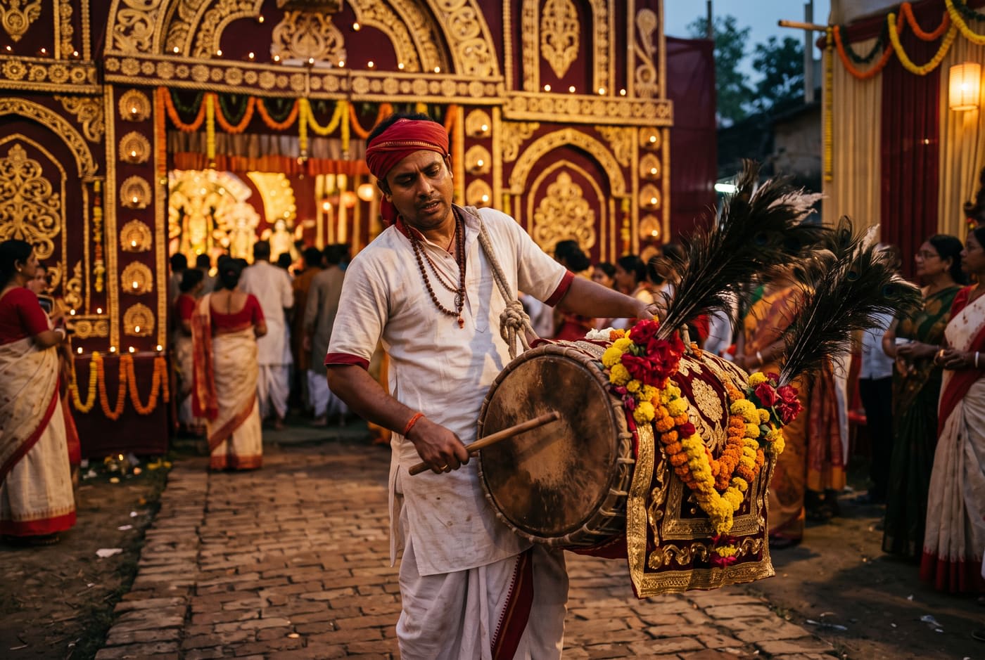 Representative Durga Puja image, not a photo of Orchid Whitefield Owners Durga Puja