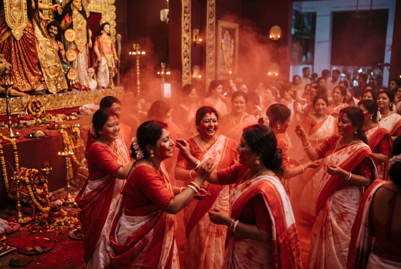 Representative Durga Puja image, not a photo of Ganga Vertica Durga Puja