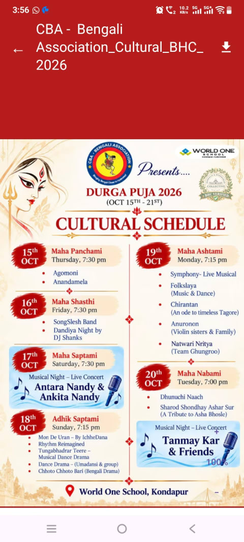 CBA - Bengali Association Durga Puja 1