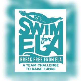 Swim for ELA el 15-05-2022 en Calafat Cartel de la Swim for ELA