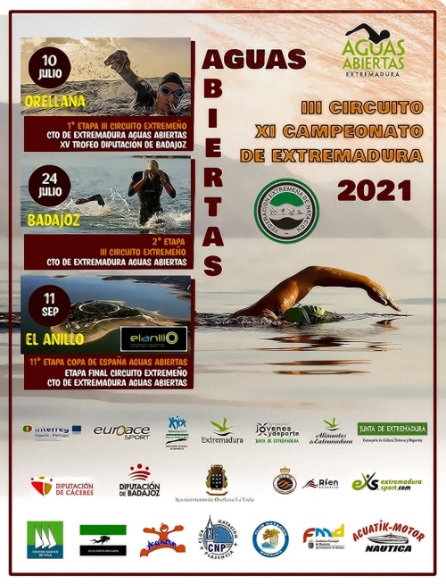 Cartel de XI Cto de Extremadura Aguas Abiertas 2021