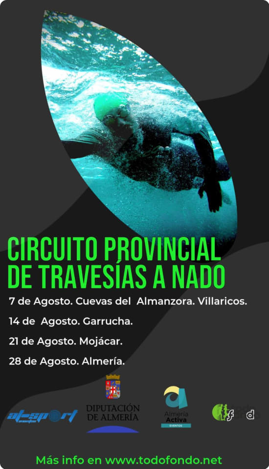 Cartel de la liga: Circuito Provincial de Travesías a Nado de Almería 2021