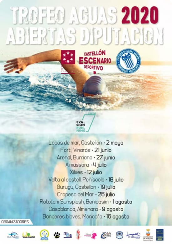 Cartel de la liga: IV Trofeo de Aguas Abiertas Diputación de Castellón 2020