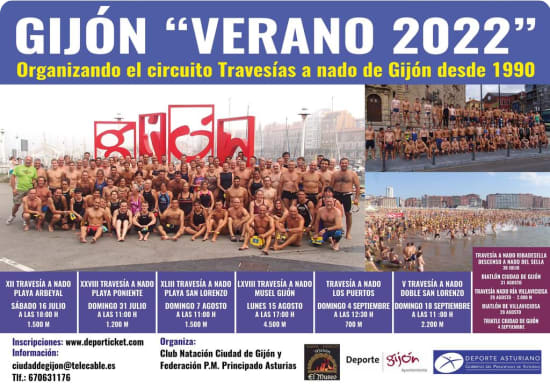 Cartel de la liga: Gijón "Verano 2022"