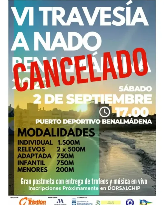 Cartel de la VI Travesía a Nado Benalmádena