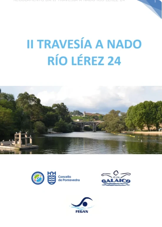 Cartel de la II Travesía Río Lérez