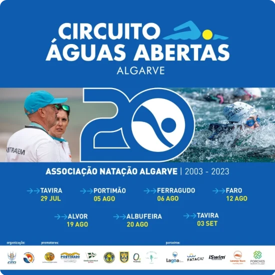 Cartel de la liga: Circuito Águas Abertas Algarve 2023