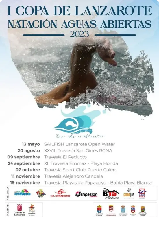 Cartel de la liga: I Copa de Lanzarote Natación Aguas Abiertas 2023