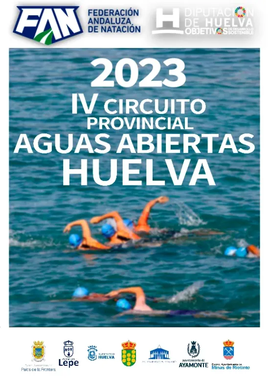 Cartel de la liga: IV Circuito Provincial Aguas Abiertas Huelva 2023