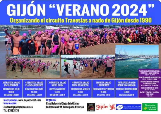 Cartel de la liga: Gijón "Verano 2024"