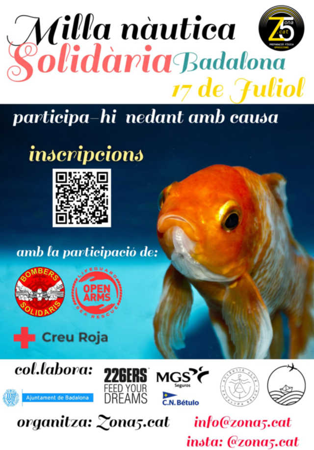 Cartel de la Milla Nàutica solidària Badalona