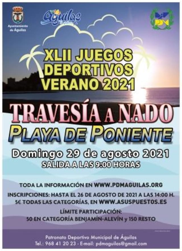 Cartel de la Playa de Poniente Águilas