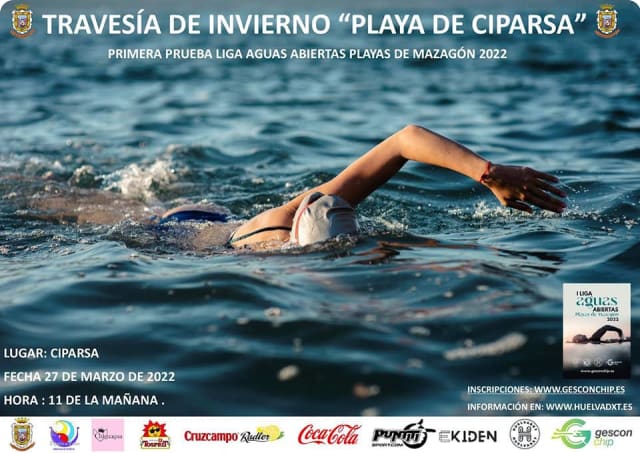 Cartel de la Travesía Invierno Playa de Ciparsa