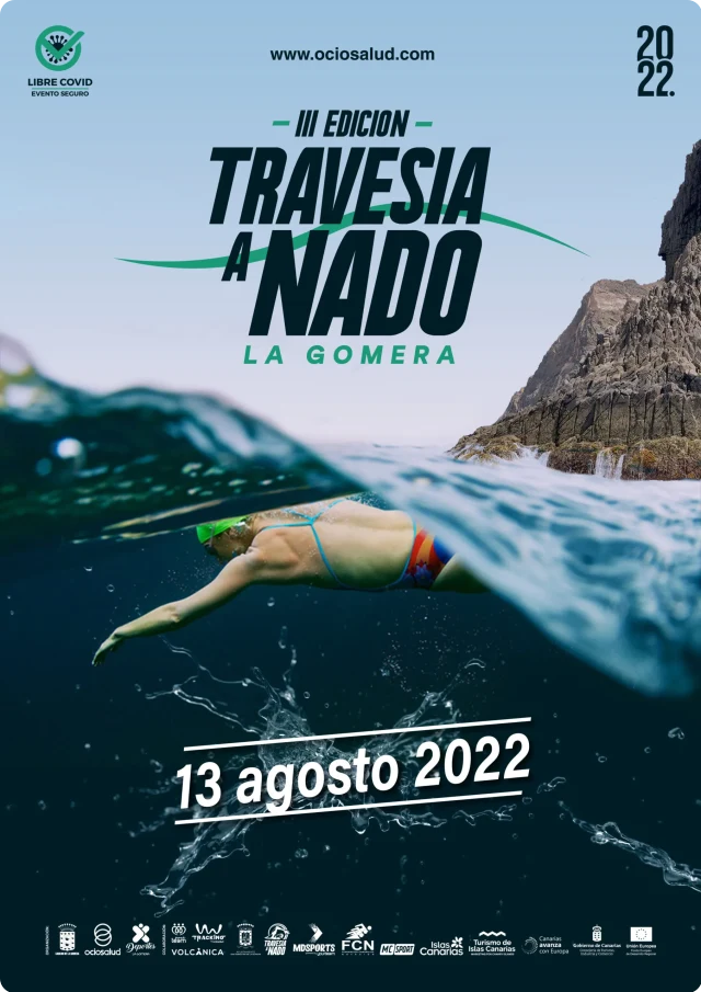 Cartel de la III Travesía a Nado La Gomera