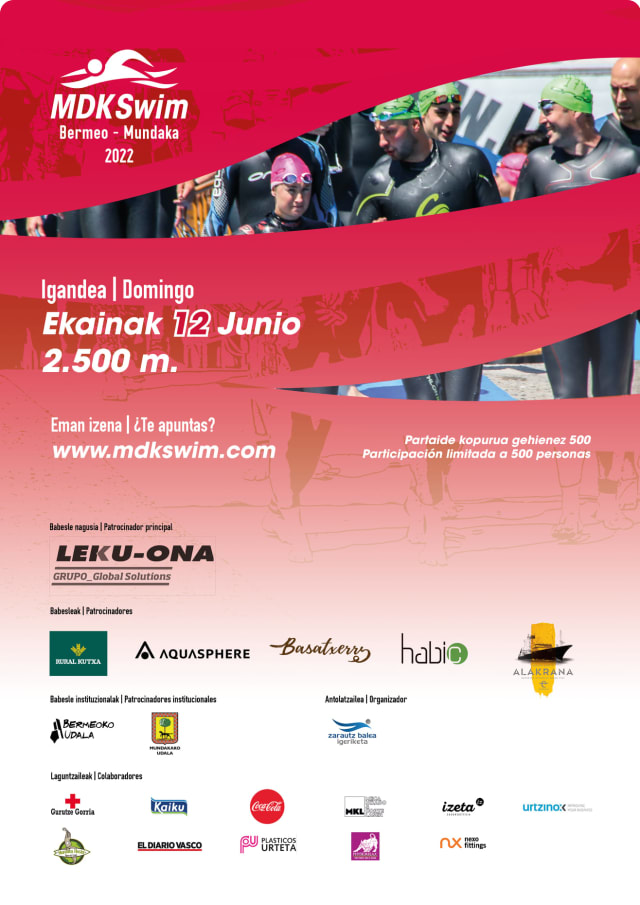 Cartel de la MDK Swim Bermeo-Mundaka