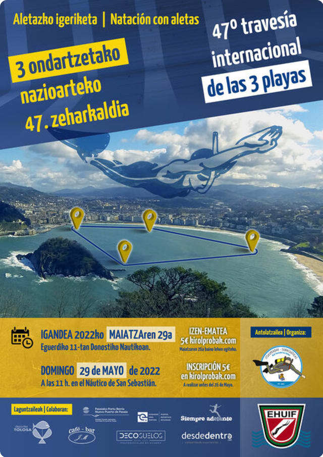 Cartel de la Travesía 3 Playas