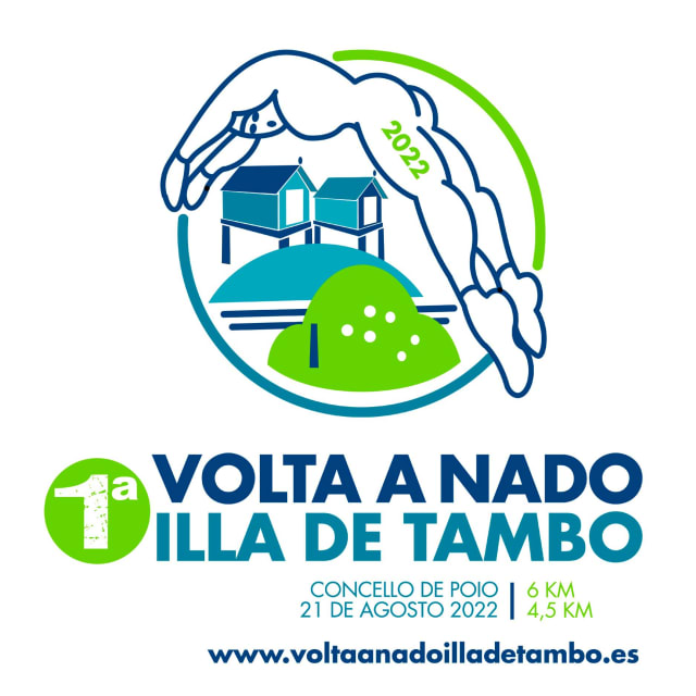 Cartel de la I Volta a nado Illa de Tambo