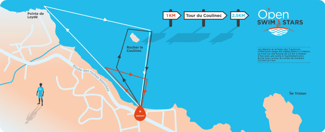 Recorrido de la Open Swim Stars Douarnenez