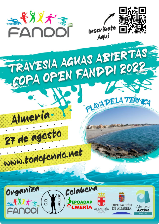 Cartel de la Cto de Andalucía de Aguas Abiertas FANDDI