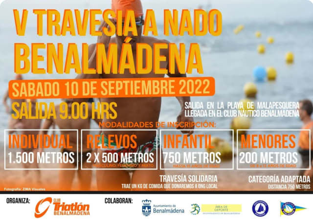 Cartel de la V Travesía a Nado Benalmádena