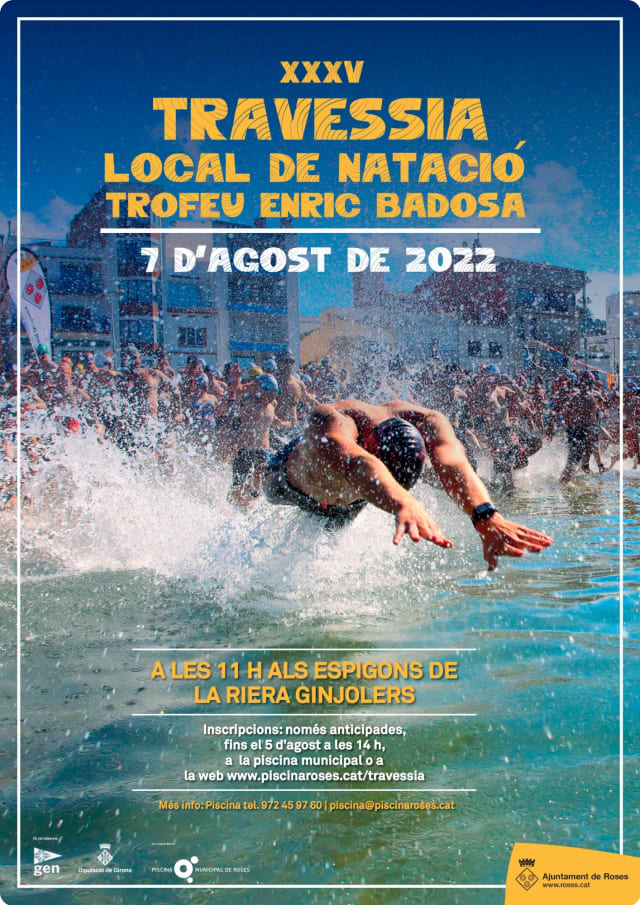 Cartel de la XXXV Travessia Local de Natació de Roses