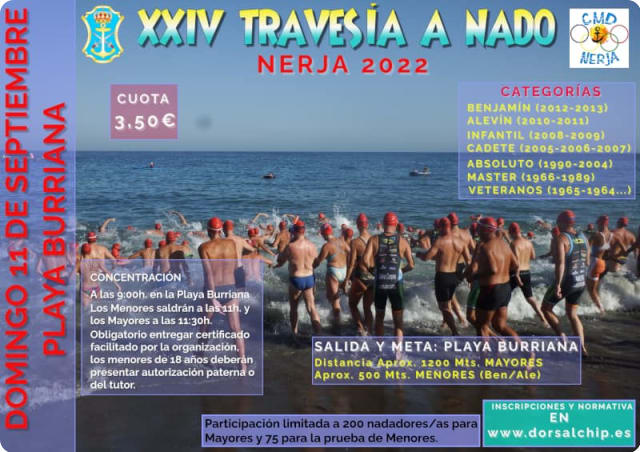 Cartel de la XXIV Travesía a Nado Nerja