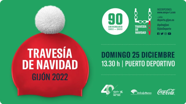 Cartel de la Travesía a Nado de Navidad Gijón