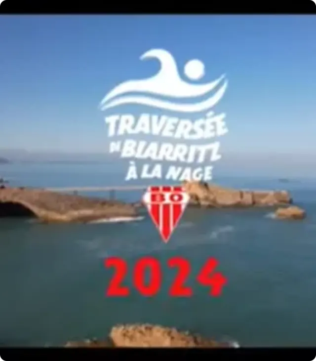 Cartel de la Traversée de Biarritz à la Nage