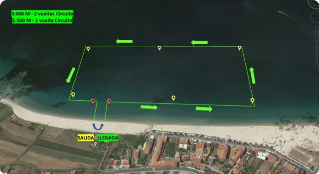 Recorrido de la Travesía Costa Portosín