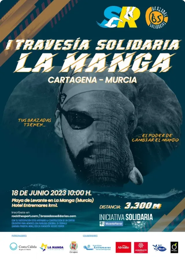 Cartel de la I Travesía Solidaria de La Manga