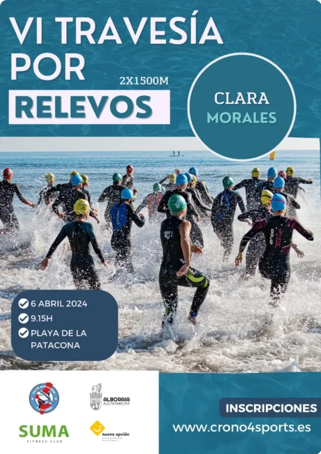 Cartel de la VI Travesía por Relevos Clara Morales