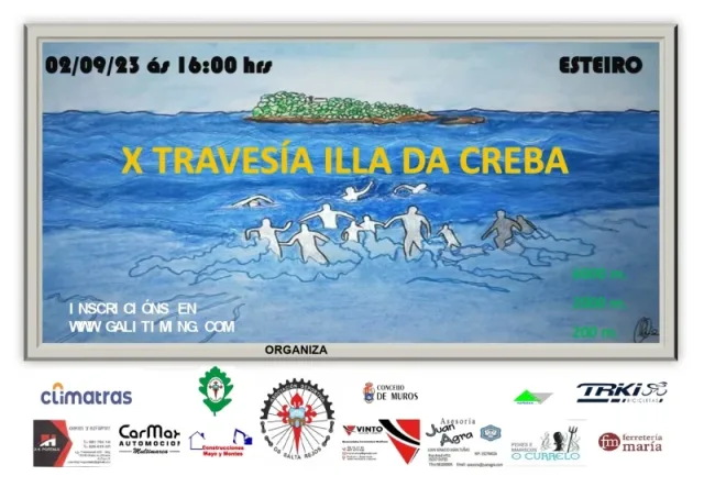 Cartel de la X Travesía Illa da Creba