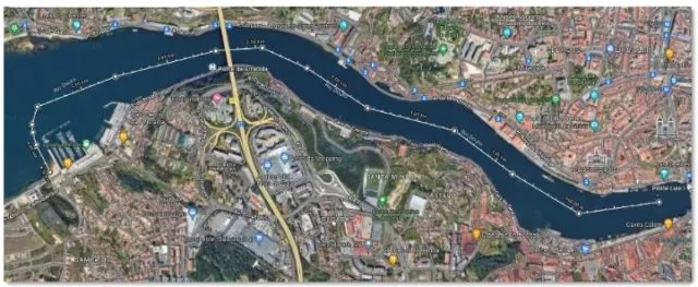 Recorrido de la Douro Bridges Porto & Gaia Open Water