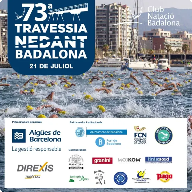 Cartel de la 73ª Travessia Badalona Nedant