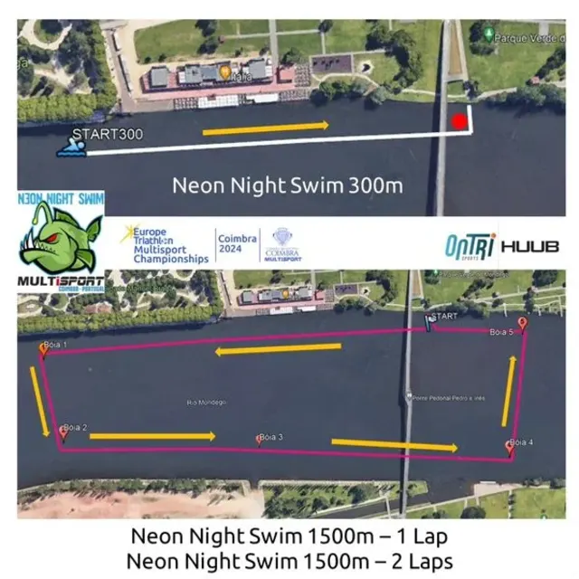 Recorrido de la Neon Night Swim