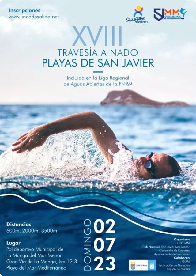 Cartel de la Travesía Playas de San Javier