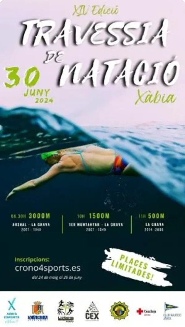 Cartel de la XIV Travesía de Natación de Xàbia