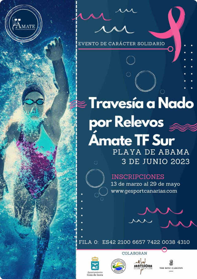 Cartel de la Travesía por Relevos Ámate TF Sur