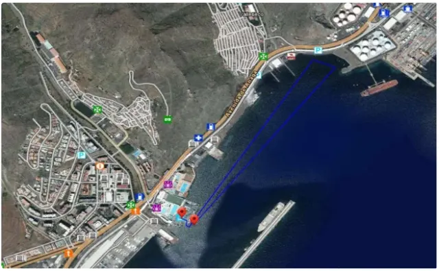 Recorrido de la III Travesía a Nado RCNT