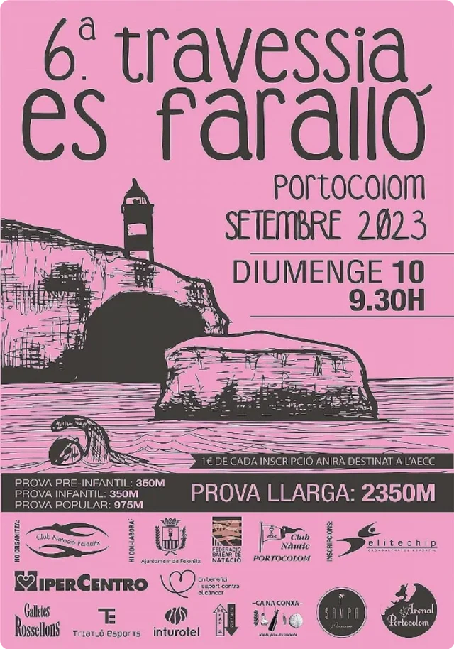 Cartel de la VI Travesía Es Faralló