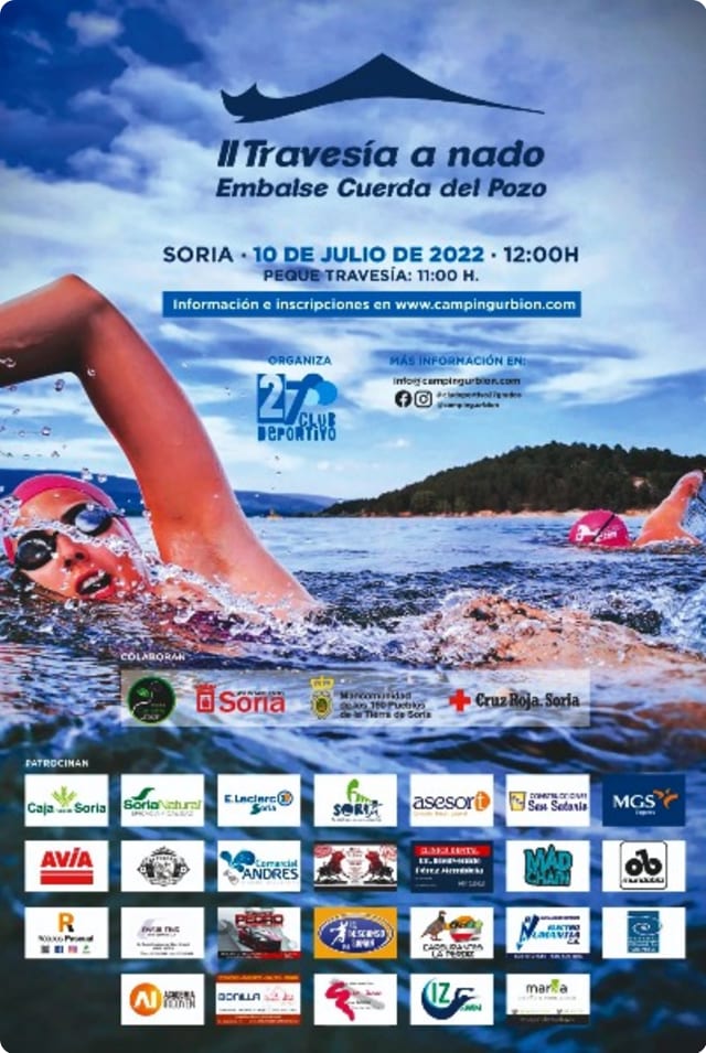 Cartel de la II Travesía Embalse de la Cuerda del Pozo