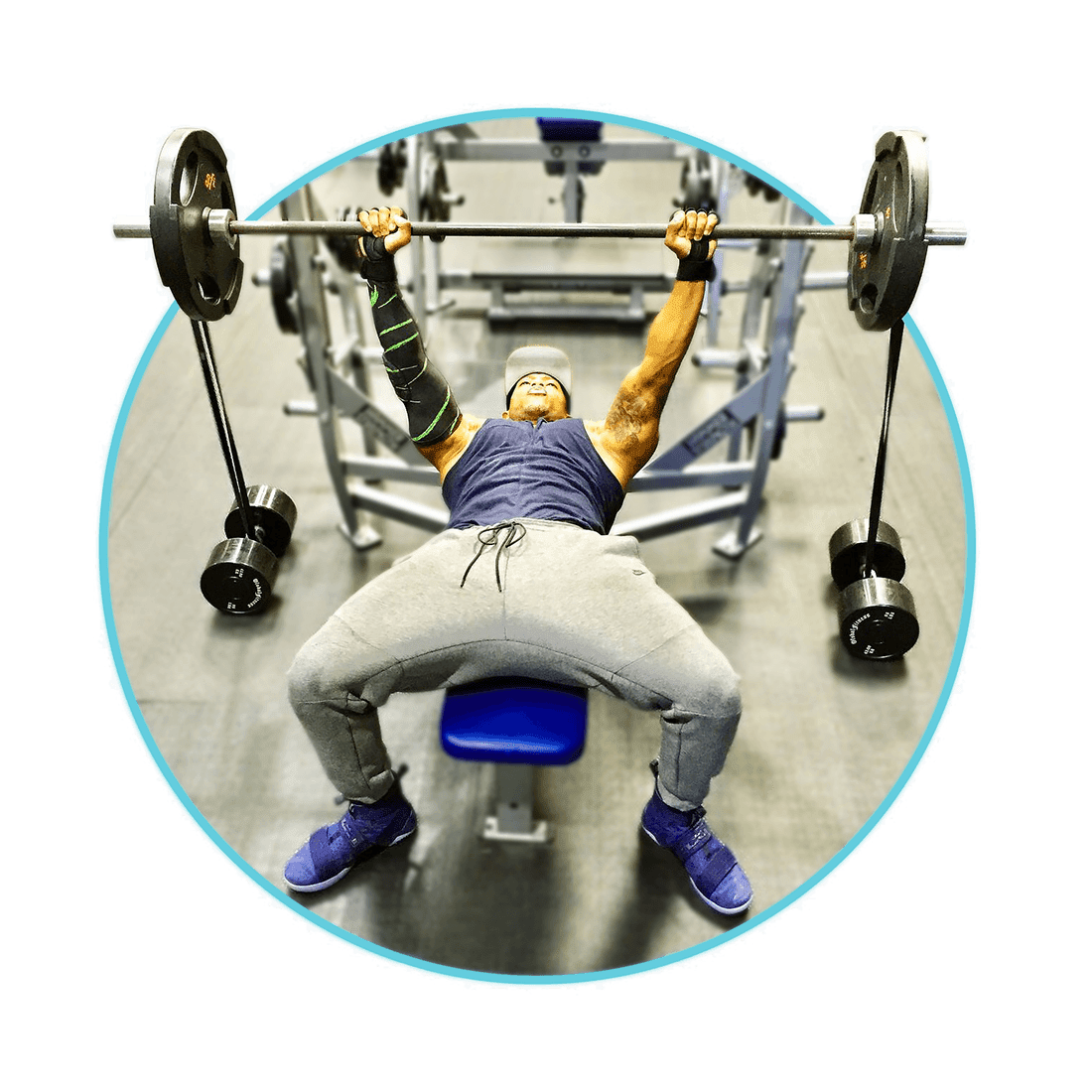 Bench Press with Resistance Bands and Weights