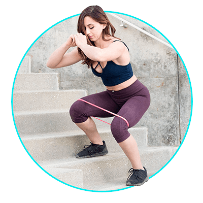 Elevated Lateral Step Ups with Mini Loop Booty Bands