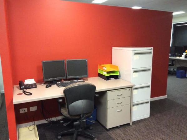 Your workspace is fully furnished