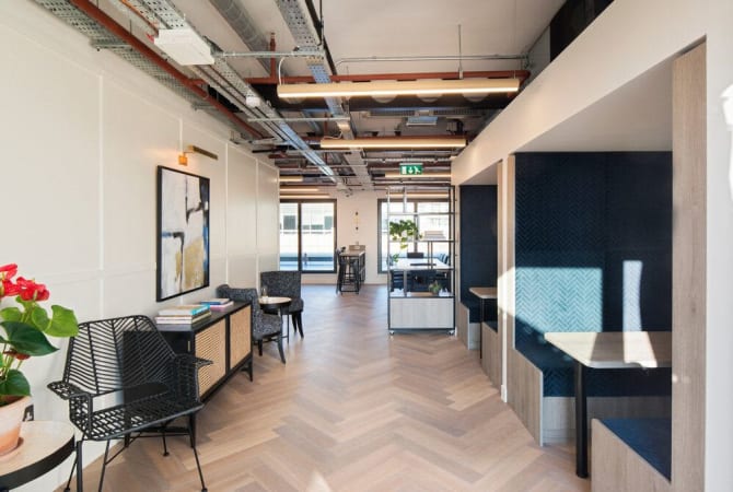 Image 1 of 70 Person Private Office Communal Lounge, Break-out & Terrace | 4,800 Sq. Ft. 
