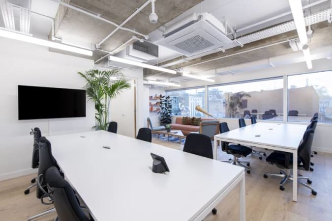 Image 1 of 12 Person Private Office with Meeting Room & Phone Booth | 520 Sq. Ft.