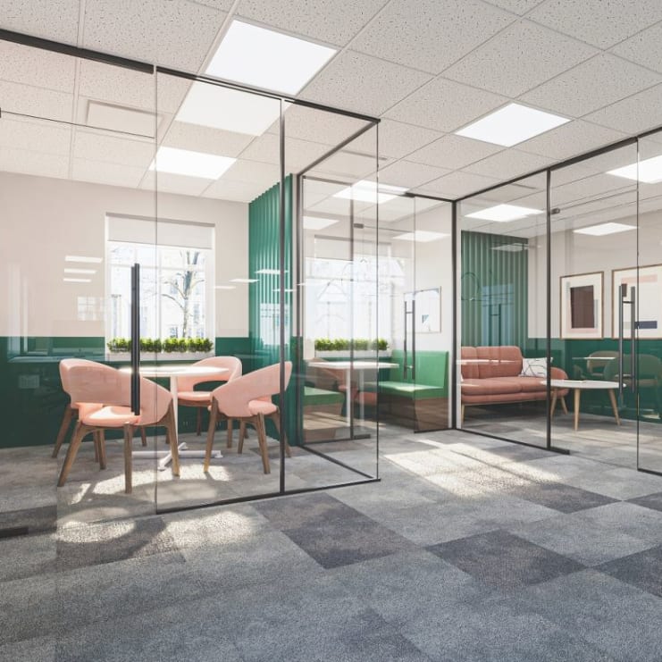 10 Person Office Available (with Meeting Room, Phone Booth & Kitchenette)