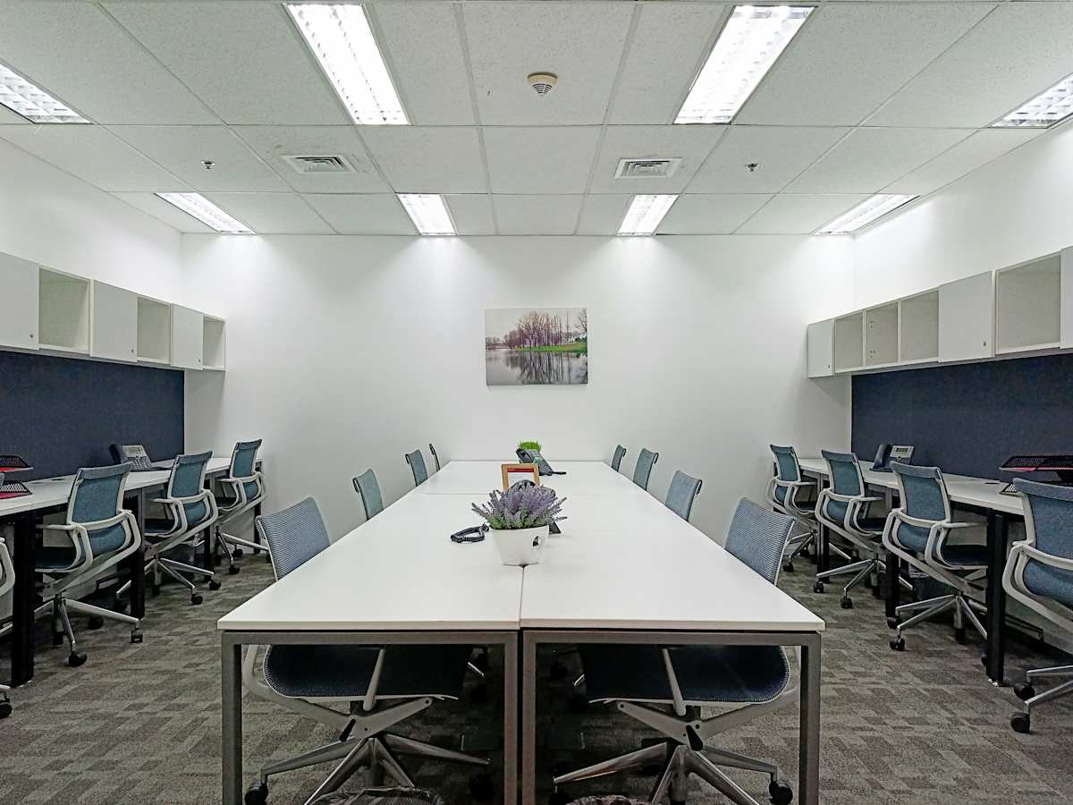 Spacious coworking area with modern seating and ample storage on Campus Avenue in Metro Manila.