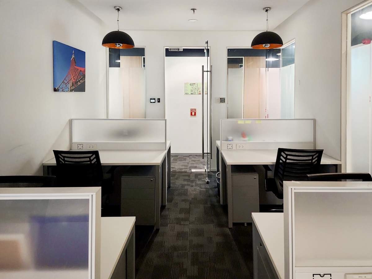 Modern coworking space with sleek workstations and optimal lighting in Central Luzon.