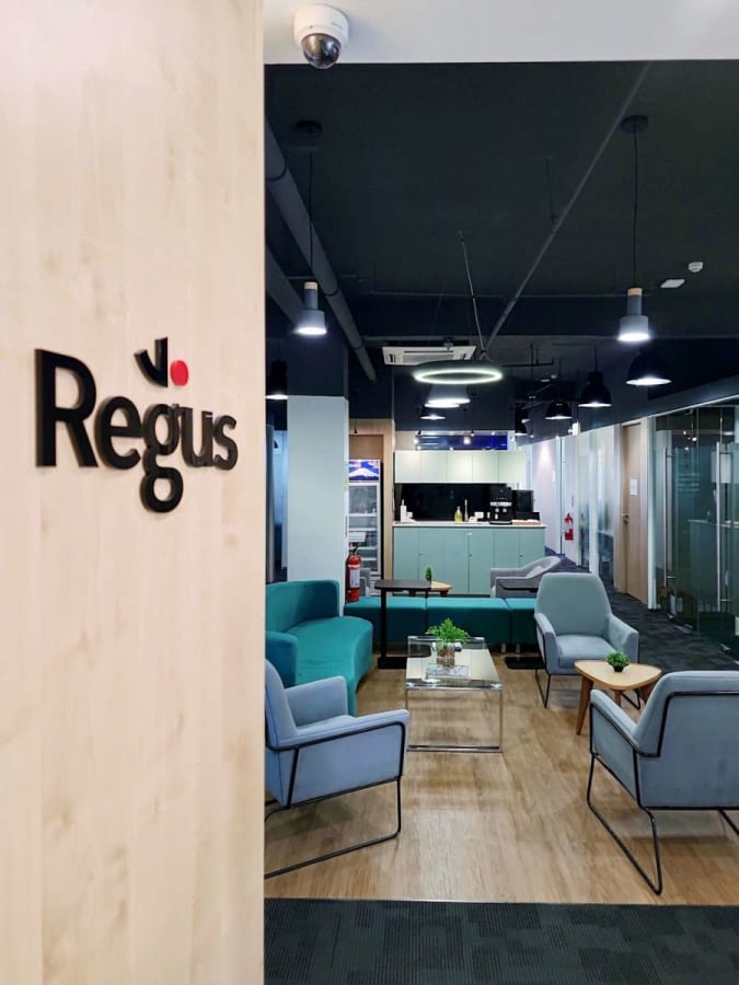 Modern coworking space with cozy seating and sleek design in Central Luzon. Ideal for collaboration.